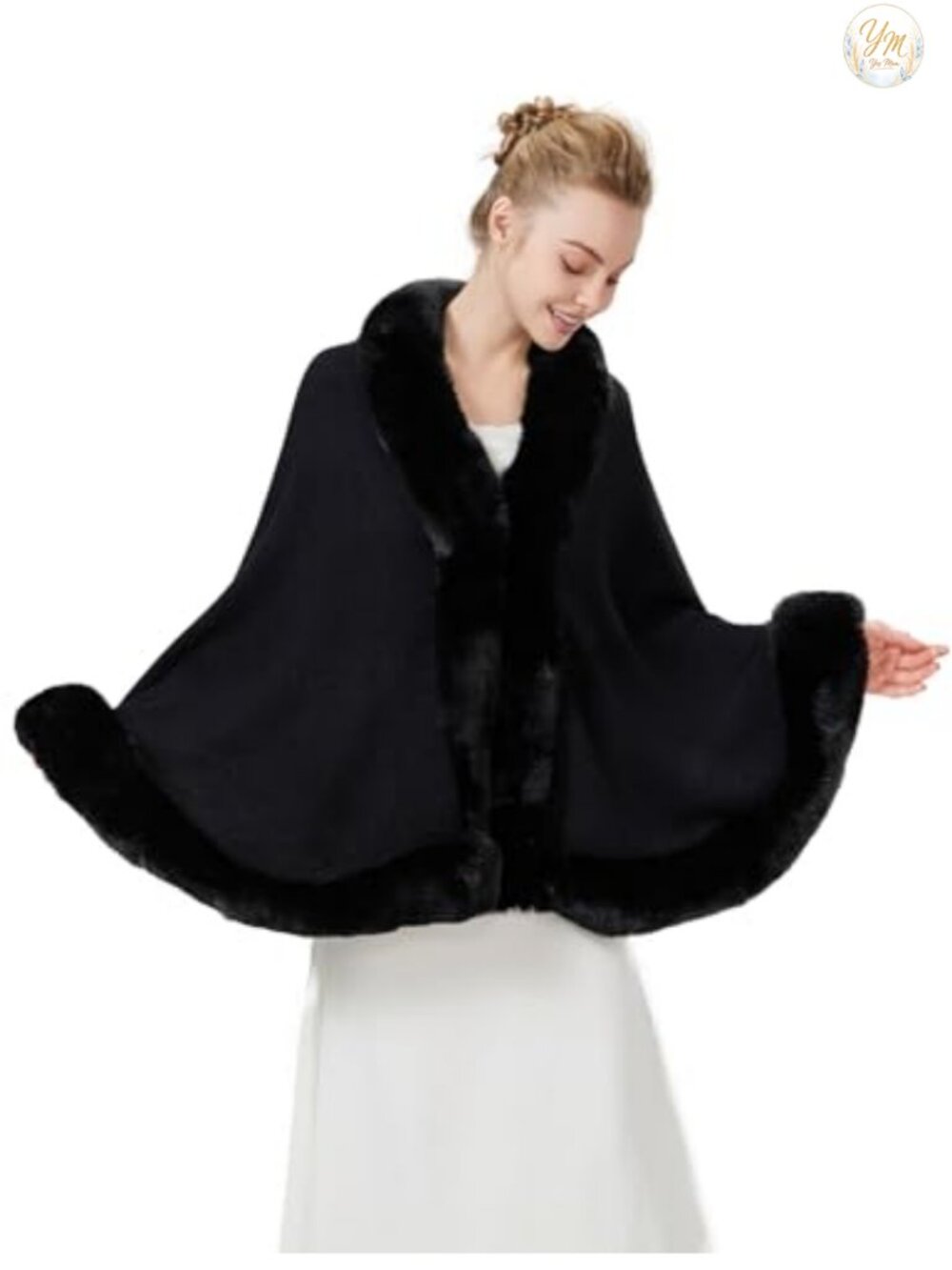 Faux Fur Wrap Shawl Stole Women Wedding Bridal Evening Winter Party One Size